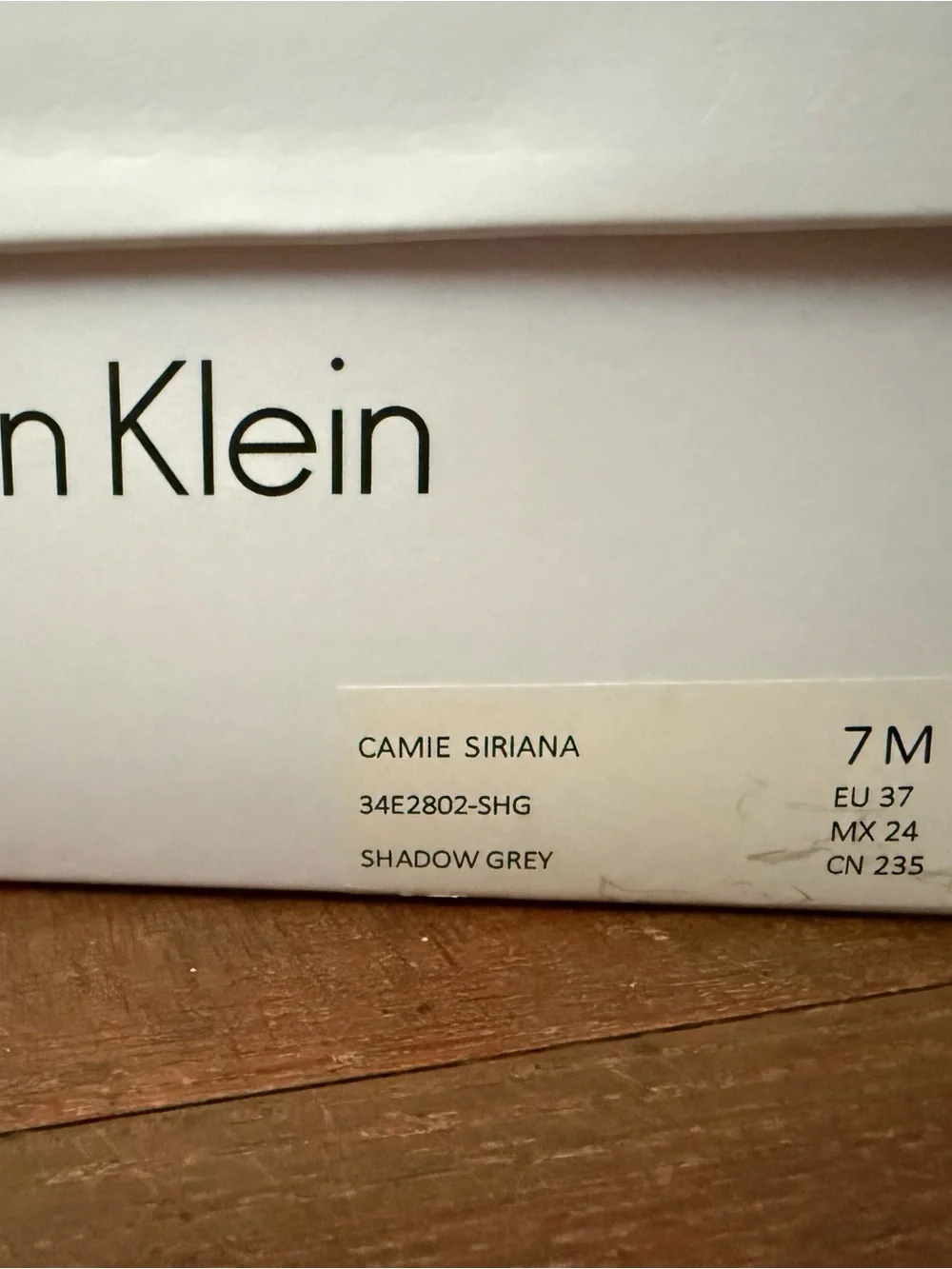 Calvin Klein Gray Leather Knee-High Block Heel Boots